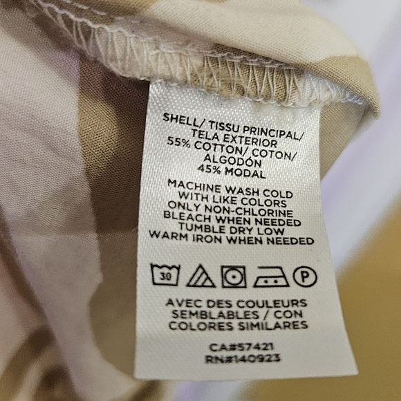 LOFT Tan & Cream Tiger Stripe Sleeveless Midi/Maxi Dress, Medium - Picture 15 of 16